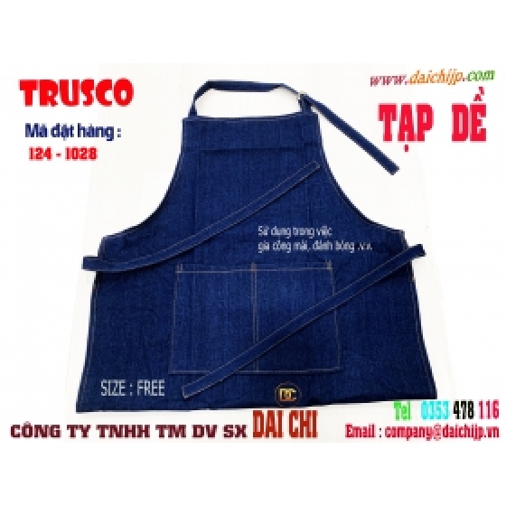 Tạp Dề Vải Jean 13 oz Free Size TRUSCO 124-1028 (GE) 