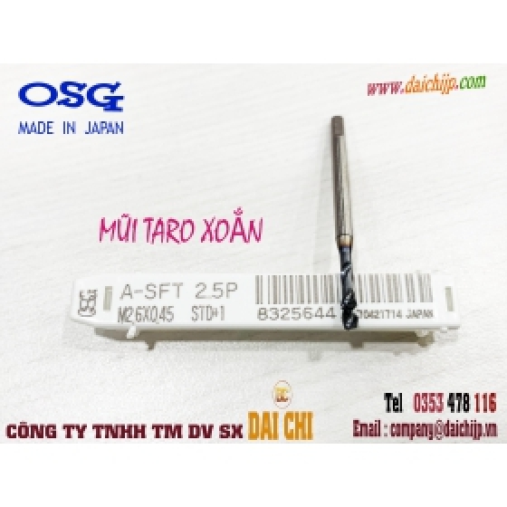 Mũi Taro Xoắn OSG Dòng A-SFT Mã 8325644  