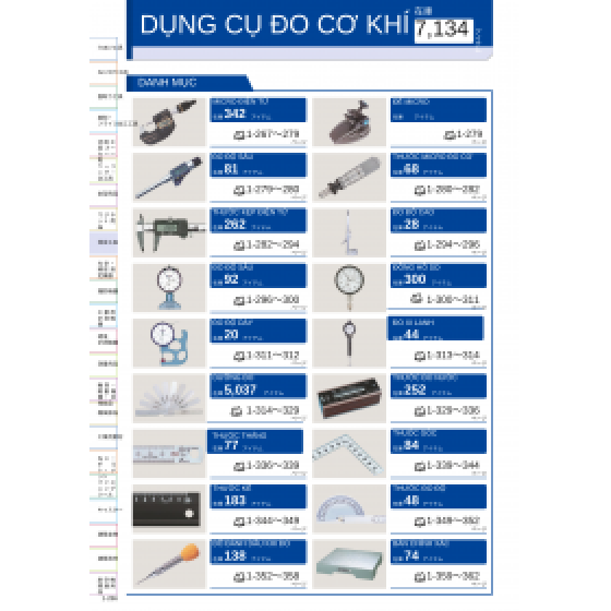 DỤNG CỤ ĐO CƠ KHÍ - CATALOG TIẾNG NHẬT ONLINE