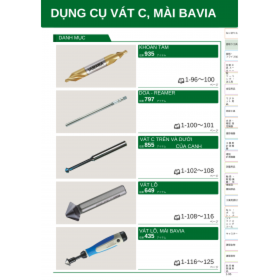 MŨI VÁT C , DOA - MÀI BAVIA - CATALOG TIẾNG NHẬT ONLINE