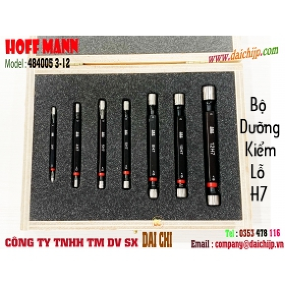 Bộ Dưỡng Kiểm Lỗ HOFFMANN Plug Gauges Set H7 Mã 484005 3-12