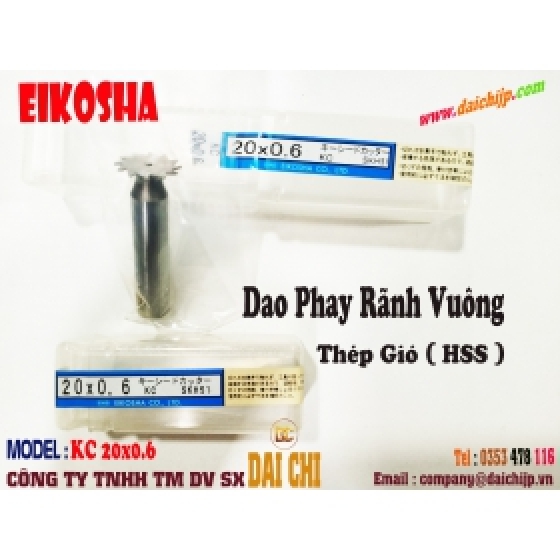 Dao Phay Rãnh Vuông EIKOSHA KC 20x0.6