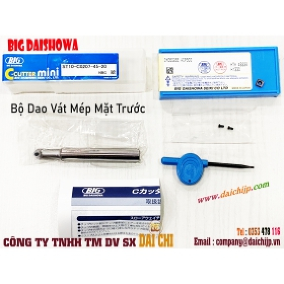 Bộ Cán Và Mảnh Dao Vát Mép Mặt Trước Big Daishowa C-Cutter Mini Model ST10-C0207-45-20 