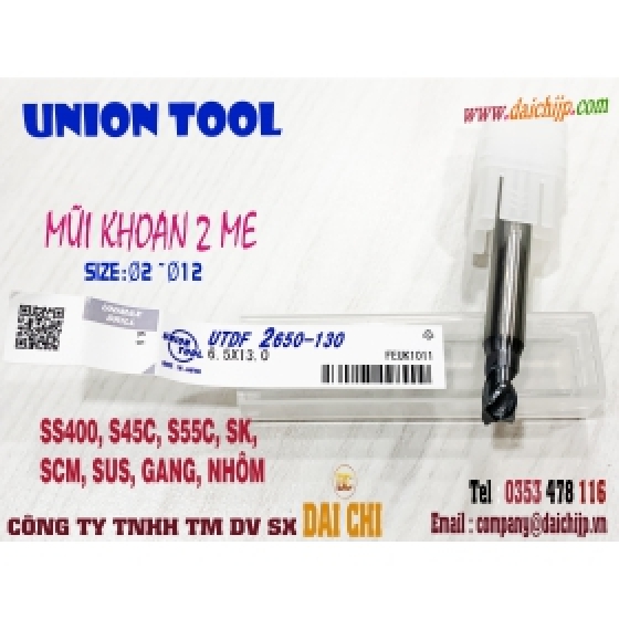 Mũi Khoan 2 Me UNIMAX UNION TOOL UTDF 2650-130