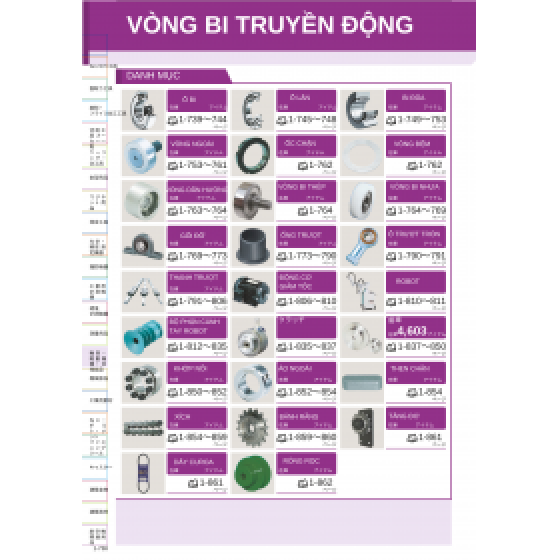 VÒNG BI TRUYỀN ĐỘNG - CATALOG TIẾNG NHẬT ONLINE